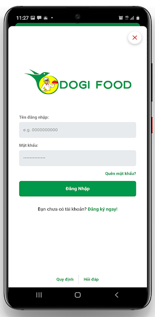 Ứng dụng APP DOGI FOOD: Đi chợ hộ, giao hàng tận nhà