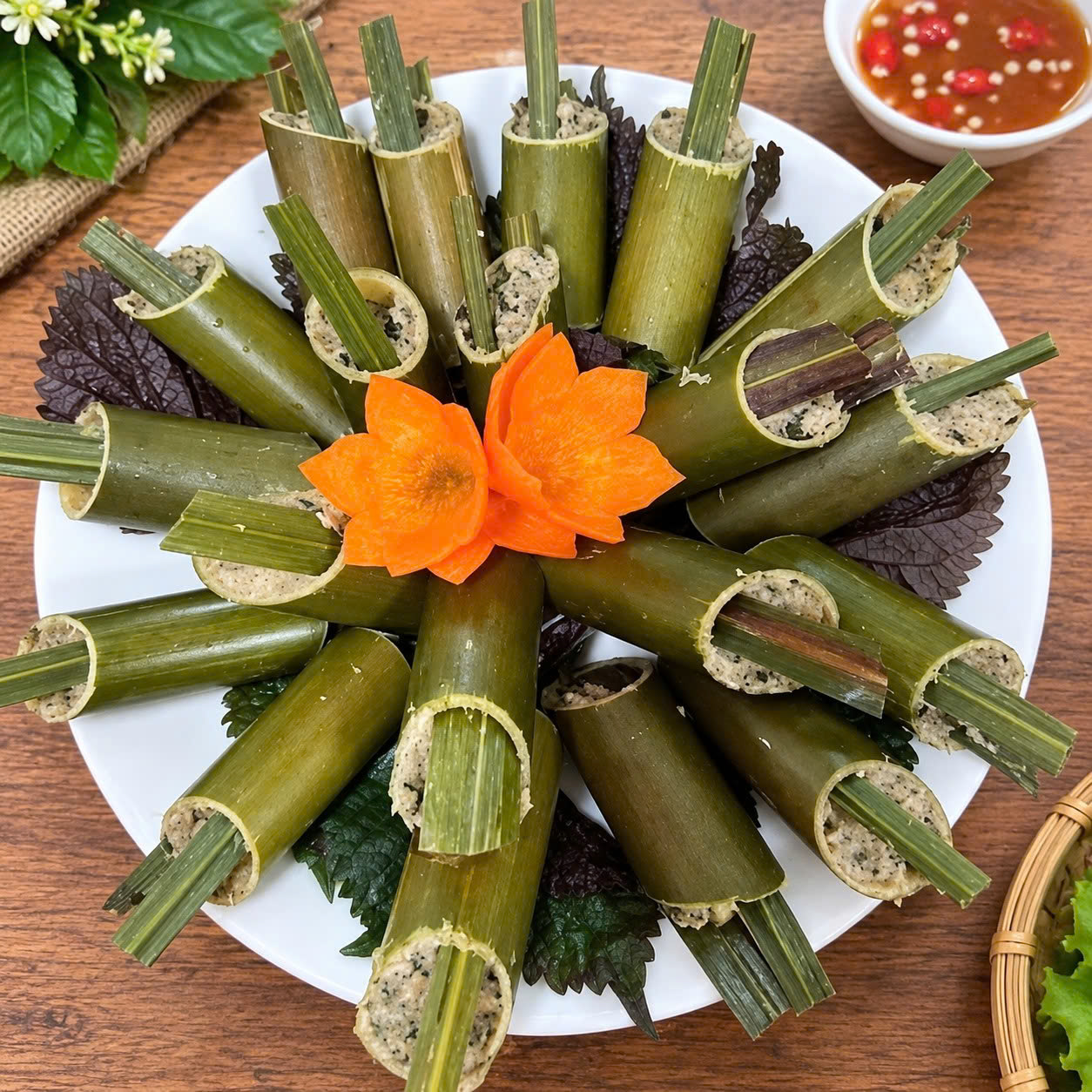 chả ốc ống nứa buffe