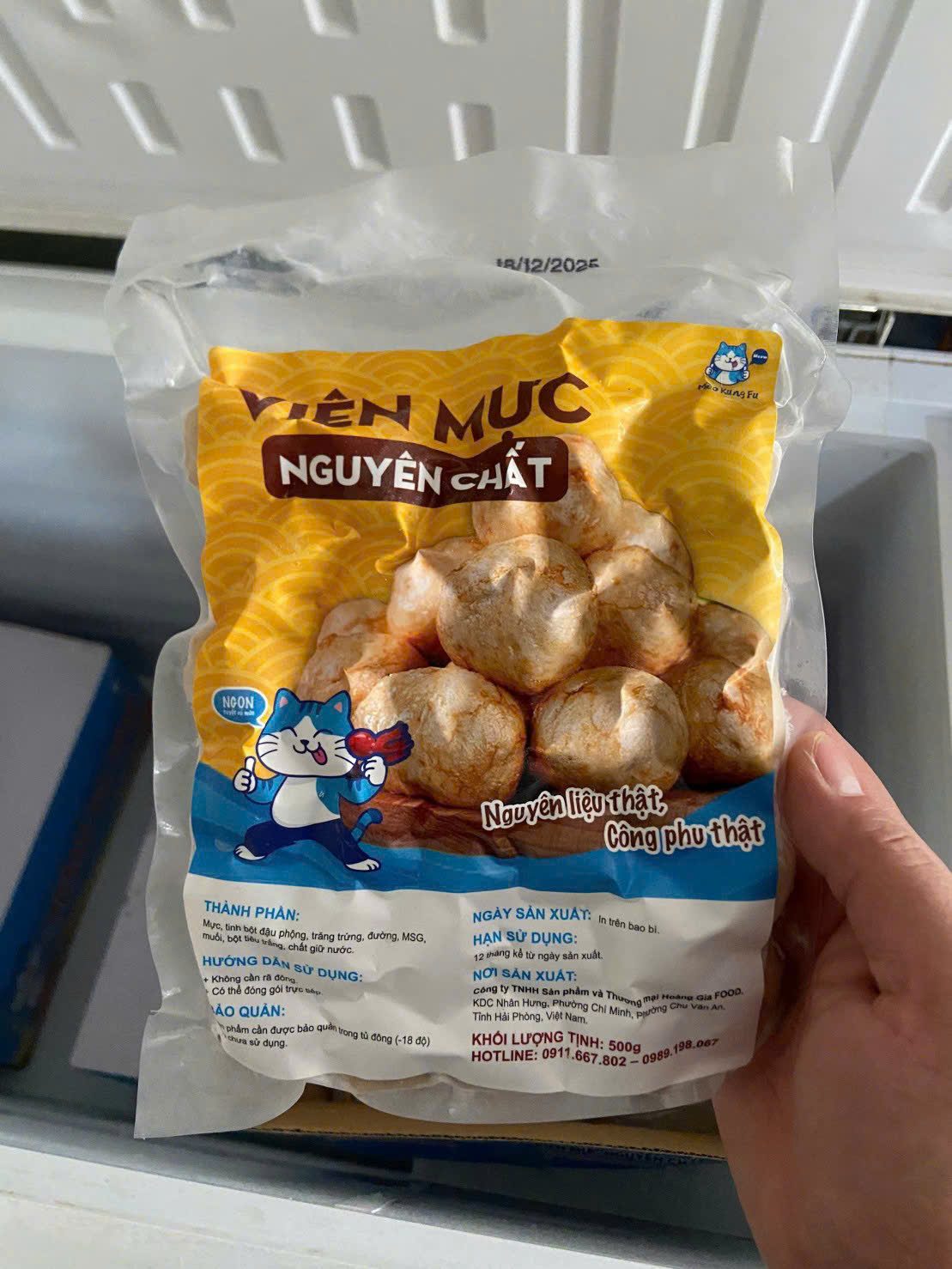 Viên mực 500g/1 gói ( thùng 20 gói)