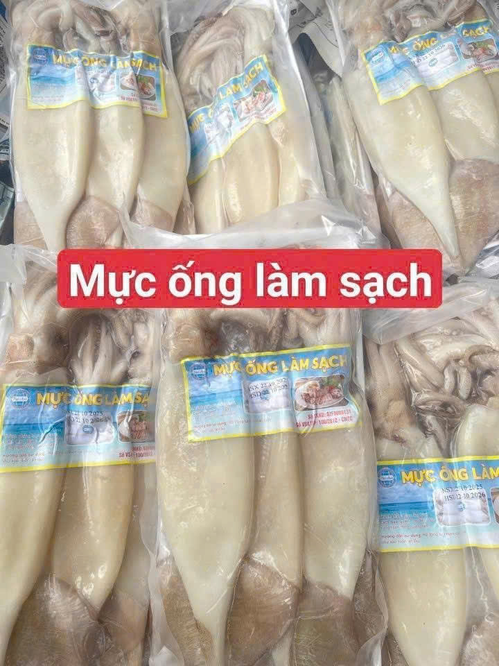 Mực ống làm sạch